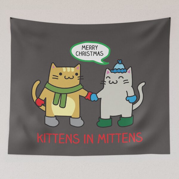 Item preview, Kittens in Mittens, Merry Christmas designed and sold by IceCreamCat.