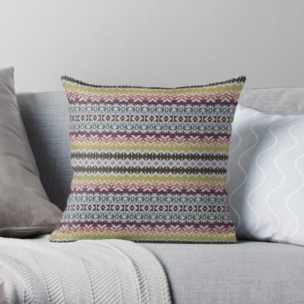 Icelandic wool pattern III Throw Pillow