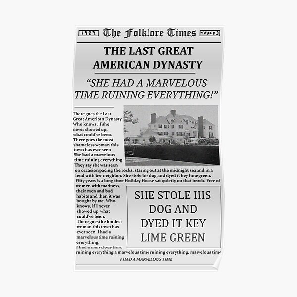 The Last Great American Dynasty Newspaper Poster