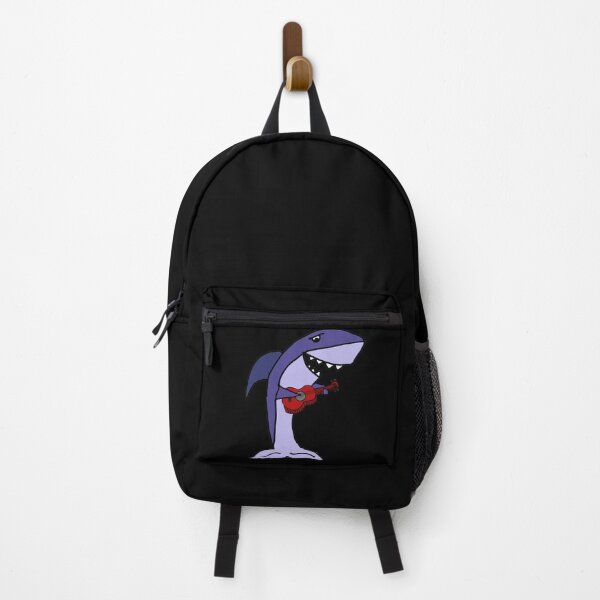 Item preview, Funny Shark Playing Ukulele Cartoon designed and sold by Nature's Fancy.
