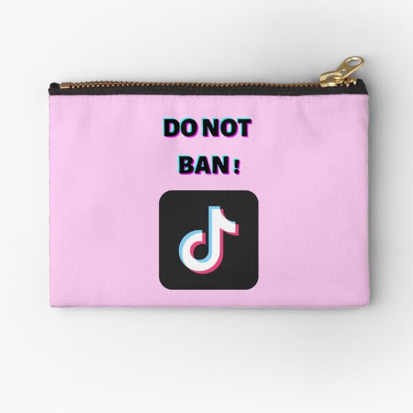 ❤️ tiktok tik tok 3D text Do not ban Zipper Pouch