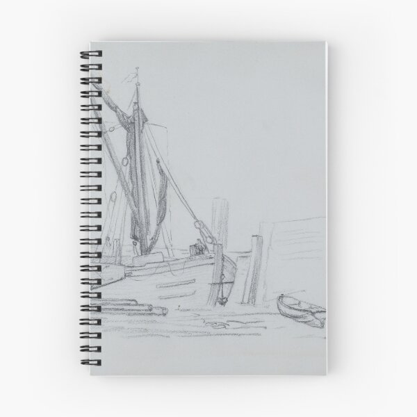 Item preview, pencil sketch - a boat at Putney 1880 designed and sold by NorthantsPast.