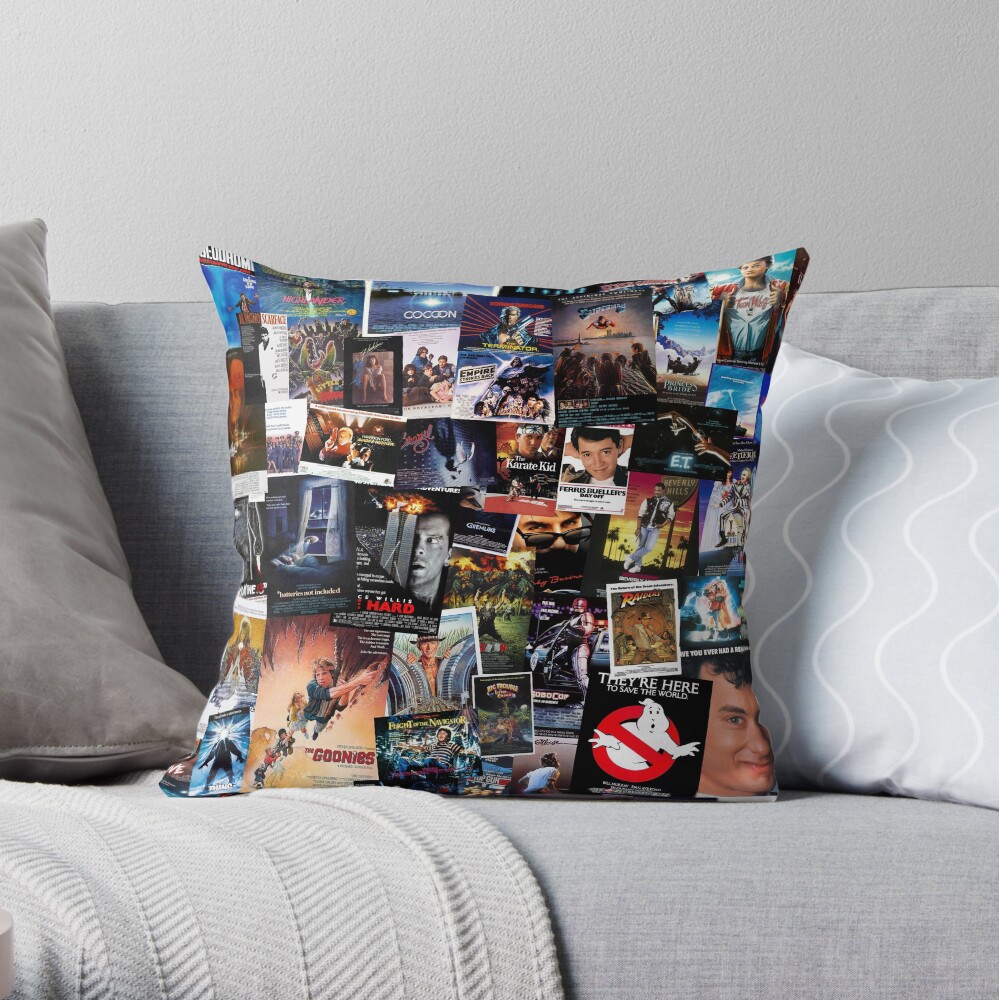 1980s Movie Posters Throw Pillow