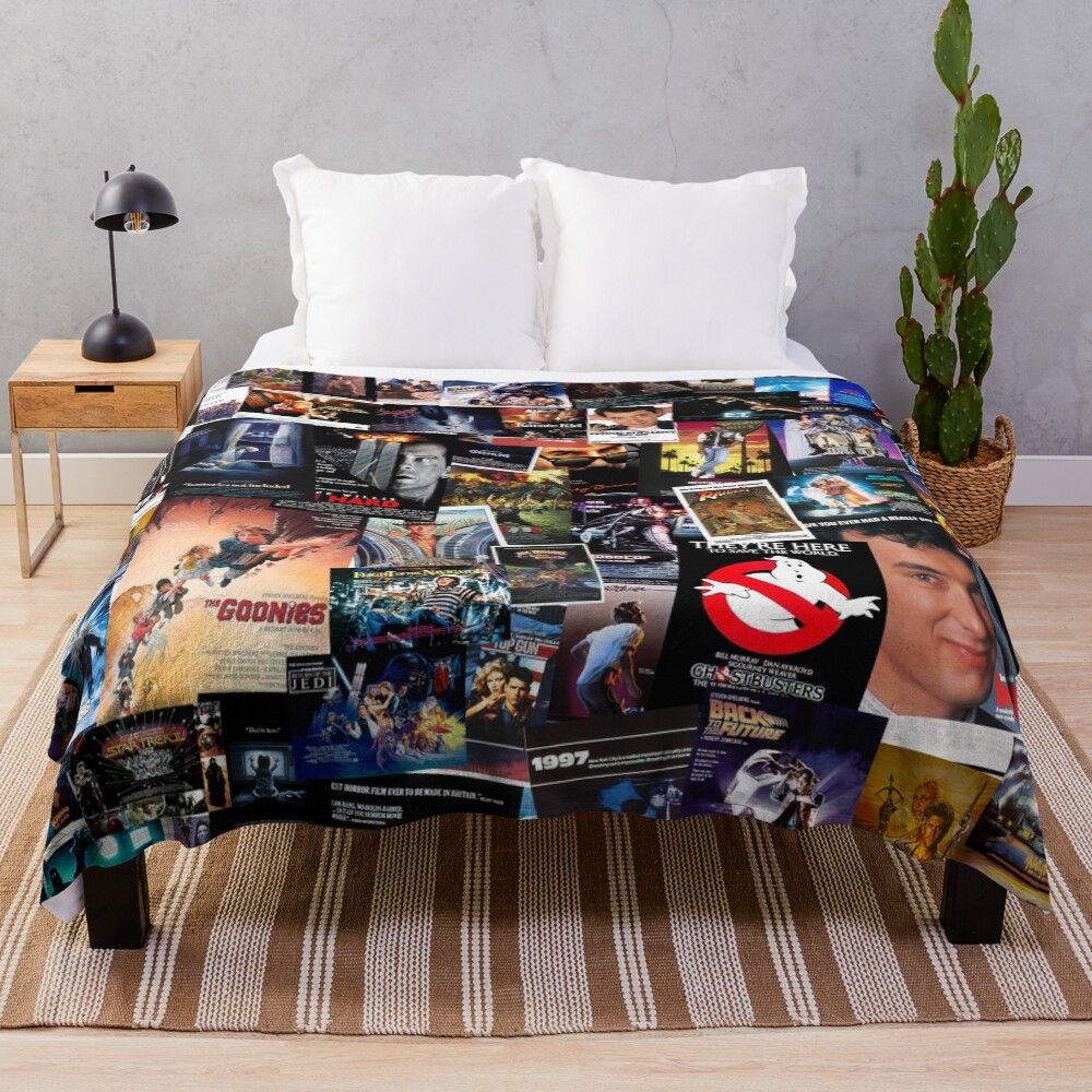 1980s Movie Posters Throw Blanket