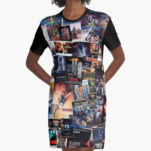 1980s Movie Posters Graphic T-Shirt Dress