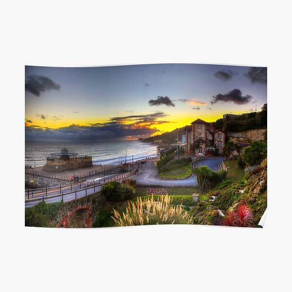 Ventnor Town Sunset Poster