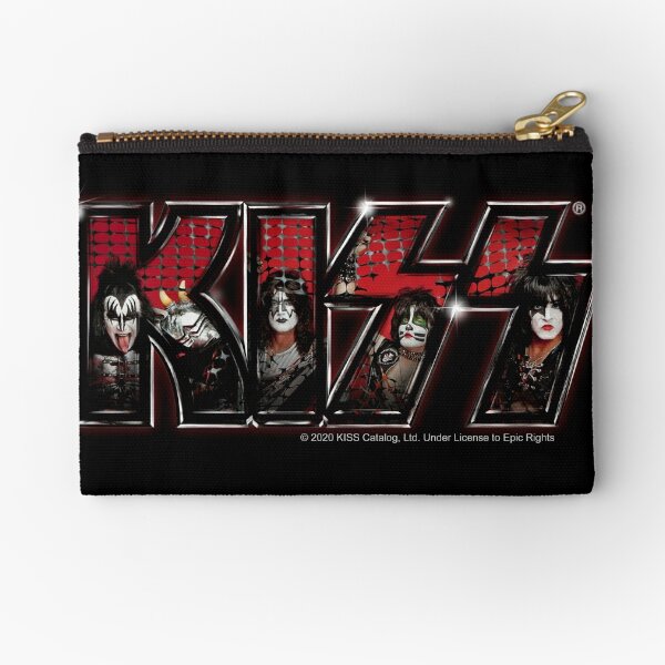 KISS ® rock music band - Logo Red and Black Zipper Pouch