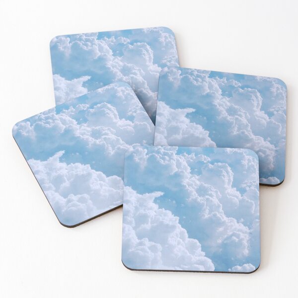 Item preview, Dreamy aesthetic white cotton candy clouds blue sky designed and sold by samararibas.
