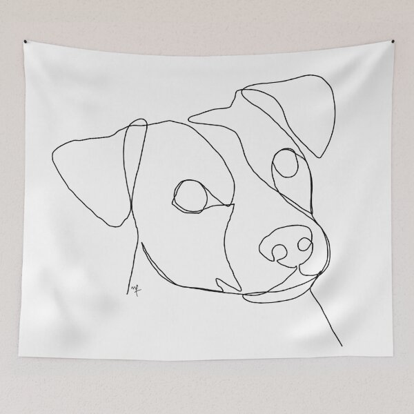 Item preview, Jack Russell Terrier One Line Illustration designed and sold by noiza.