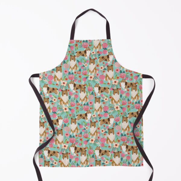 Item preview, rough collie dog floral - vintage florals, floral pet, cute dog, collie, collie dog designed and sold by PetFriendly.