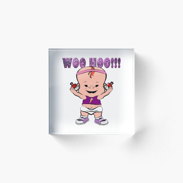 PBTEEZ RB0225 WooHoo girl 5 Acrylic Block