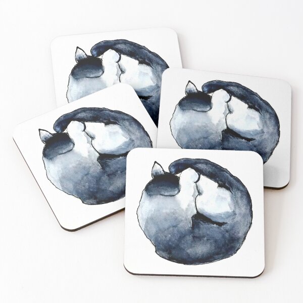 Item preview, Sleeping Cat Ink Drawing designed and sold by katy hawk.