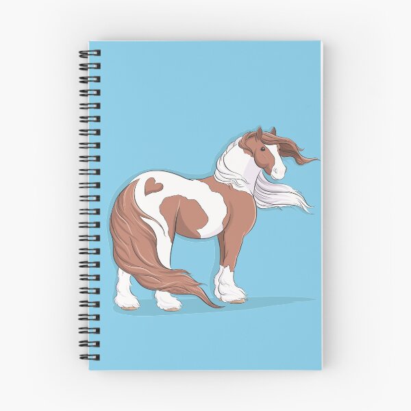 Item preview, Gypsy cob vanner horse brown and white skewbald paint coloured  designed and sold by Whimsicolourart.