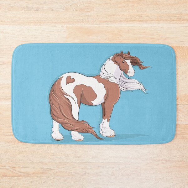 Item preview, Gypsy cob vanner horse brown and white skewbald paint coloured  designed and sold by Whimsicolourart.
