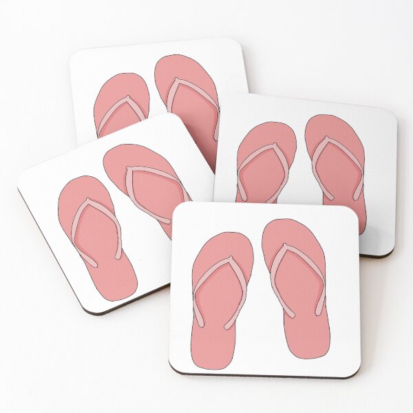 Item preview, Pastel dark red Flip flops designed and sold by L-art.