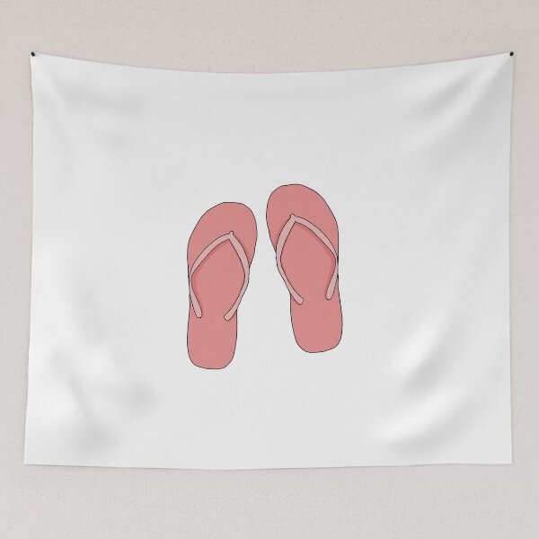 Item preview, Pastel dark red Flip flops designed and sold by L-art.