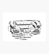 Heinz Field Aerial in Silvery Sketch Photographic Print