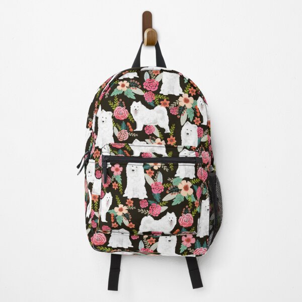 Item preview, samoyed dog floral - vintage florals, floral pet, cute dog, samoyed designed and sold by PetFriendly.
