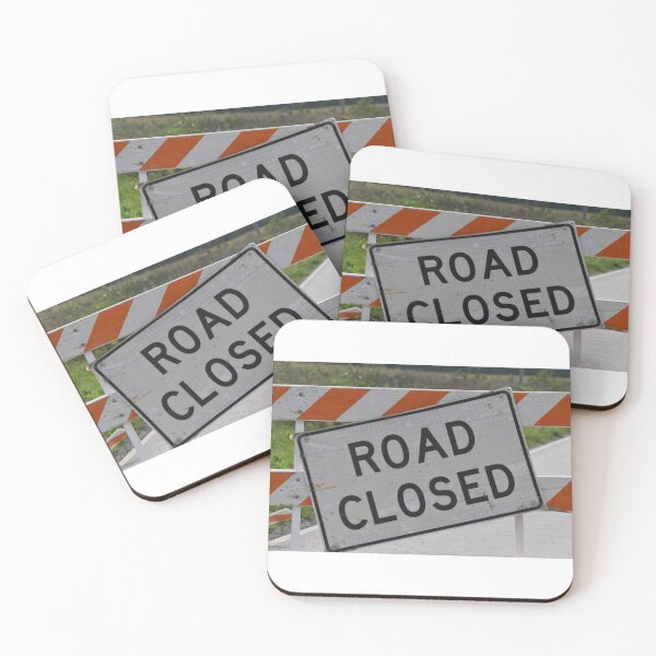 Item preview, Road Closed Sign On Road Barrier designed and sold by SEEphotos7171.