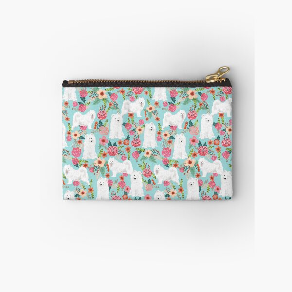 Item preview, samoyed dog floral - vintage florals, floral pet, cute dog, samoyed designed and sold by PetFriendly.