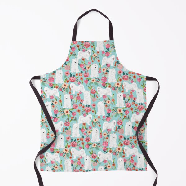 Item preview, samoyed dog floral - vintage florals, floral pet, cute dog, samoyed  designed and sold by PetFriendly.
