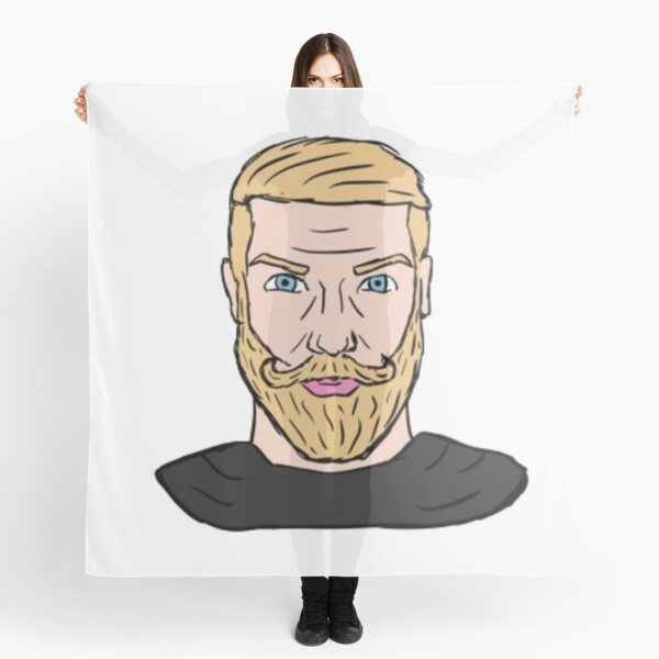 Yes Chad Meme Wojak Scarf for Sale by IconicalHawk