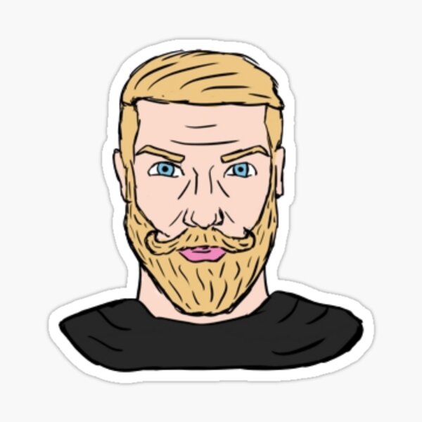 Chad Meme Face Sticker for Sale by EtherSales