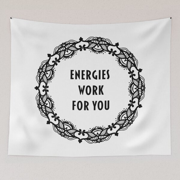 Item preview, "Energies Work For You" Mandala Print Design GC-092-02 designed and sold by GraphicCharms.