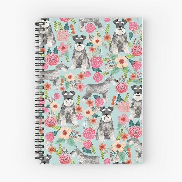 Item preview, schnauzer dog floral - vintage florals, floral pet, cute dog, miniature schnauzer designed and sold by PetFriendly.