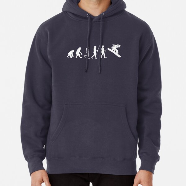 Evolution Snowboard Snowboarder Gift Boarding Pullover Hoodie