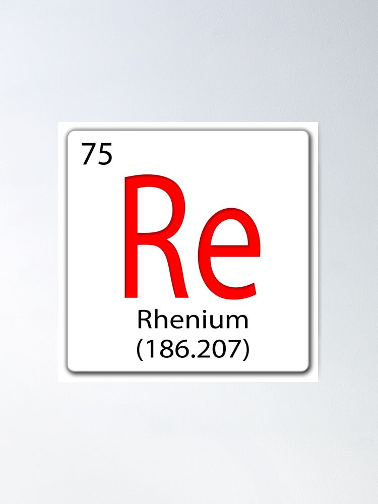 chemical element tile Re - Rhenium | Poster