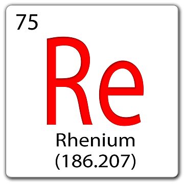 chemical element tile Re - Rhenium | Poster