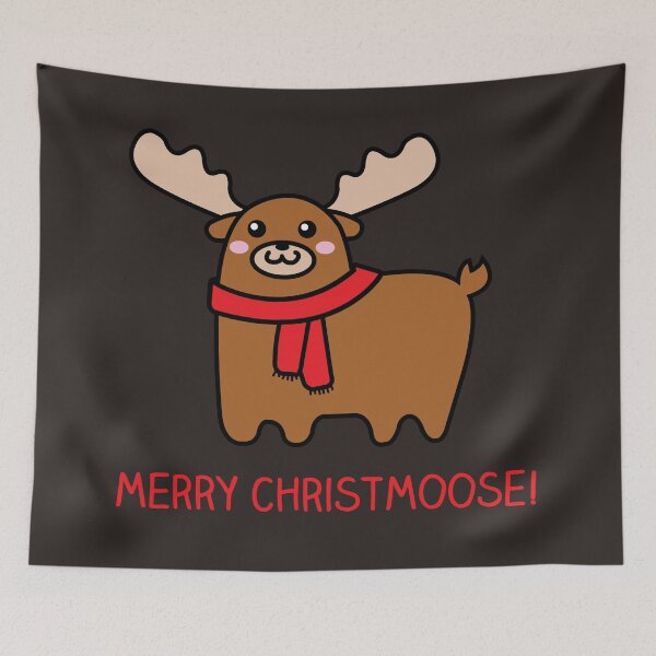 Item preview, Merry Christmoose, Merry Christmas moose pun designed and sold by IceCreamCat.