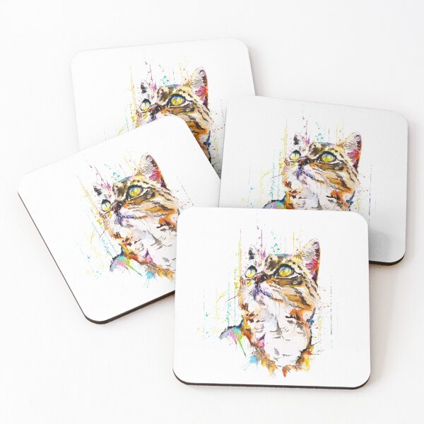 Item preview, Cat - Raining Colors | Watercolor art designed and sold by Philipp Grein.
