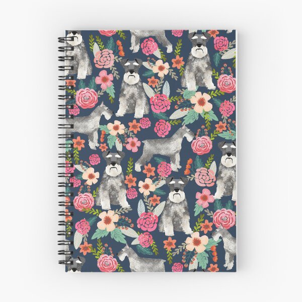 Item preview, schnauzer dog floral - vintage florals, floral pet, cute dog, miniature schnauzer designed and sold by PetFriendly.