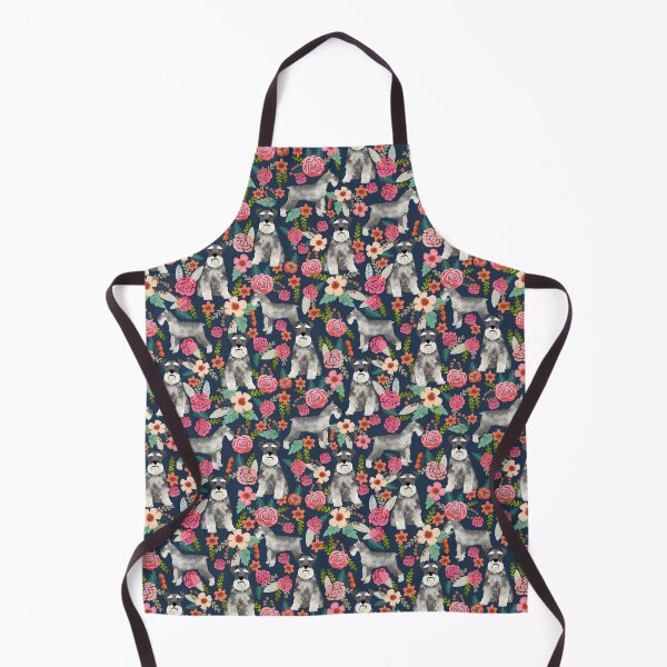 Artikelvorschau, schnauzer dog floral - vintage florals, floral pet, cute dog, miniature schnauzer entworfen und verkauft von PetFriendly.
