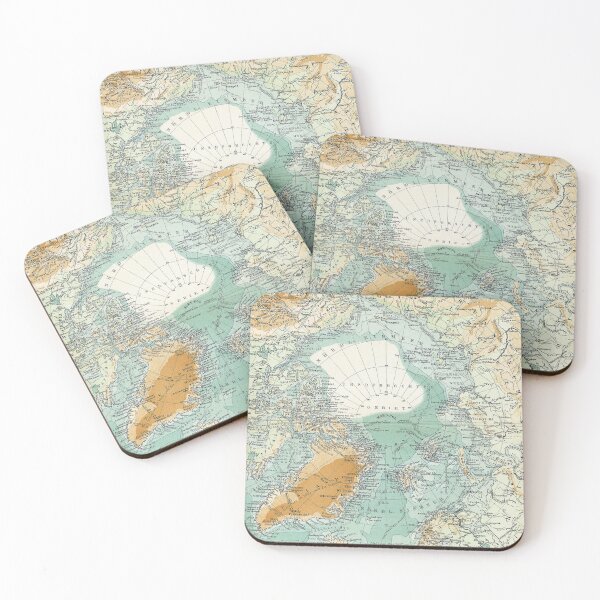 Item preview, 1910 German map of the North Pole and Oceans designed and sold by Gin  Neko.
