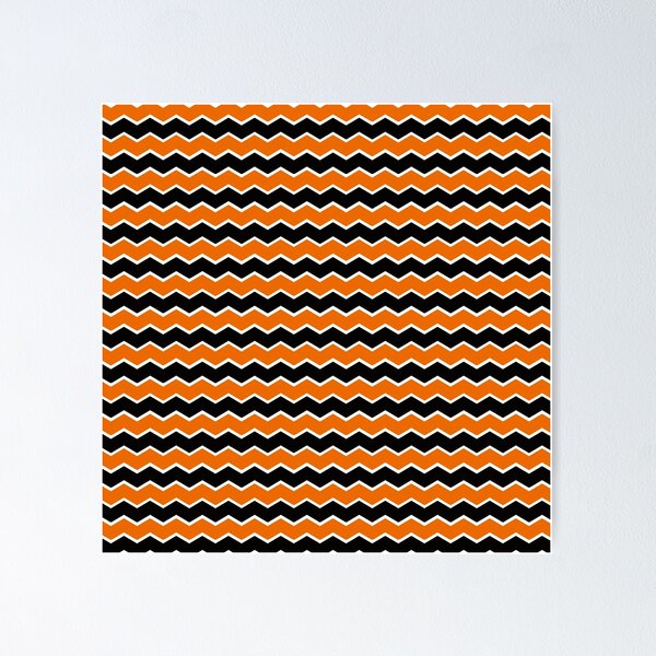 Item preview, Halloween Orange and Black Chevron Pattern. designed and sold by 3bythelake.