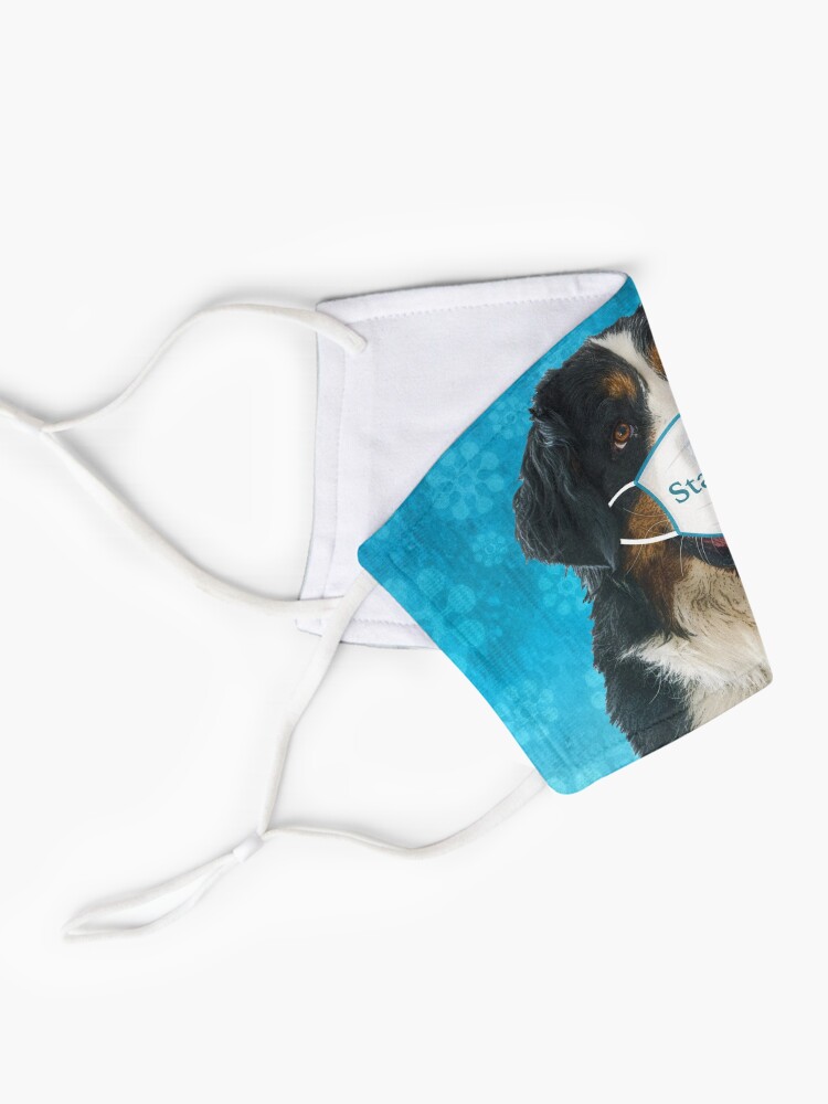 Alternate view of Bernese Mountain Dog Face Mask Mask