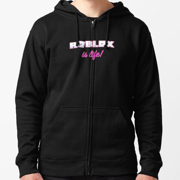 Roblox Is Life Gaming Zipped Hoodie By T Shirt Designs Redbubble - life jacket roblox