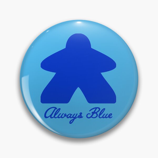 Item preview, Always Blue Meeple Game Piece designed and sold by WibbleDesign.