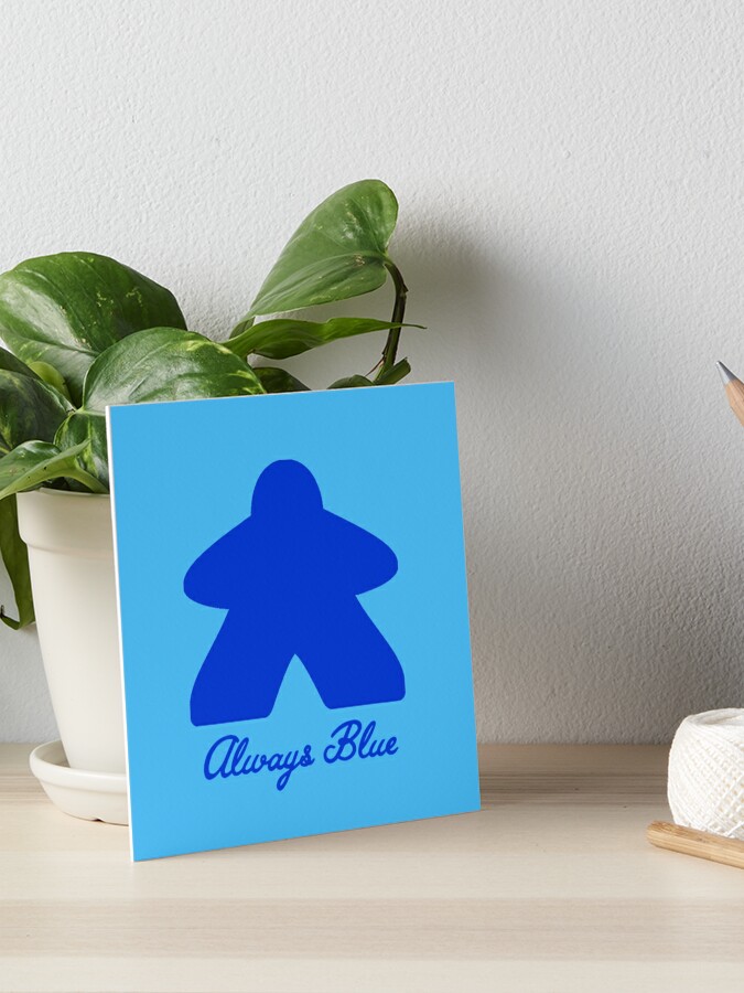 The Blue Meeple Board Game Piece Poster for Sale by WibbleDesign