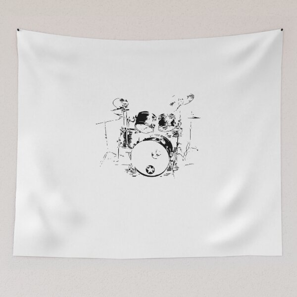 Item preview, Drumset Sketch designed and sold by MisterGooseShop.