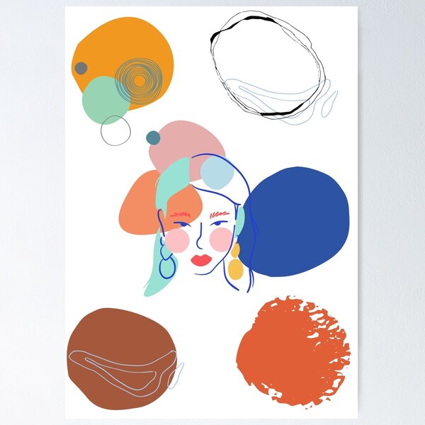 Item preview, abstract korean girl designed and sold by FourNuns.