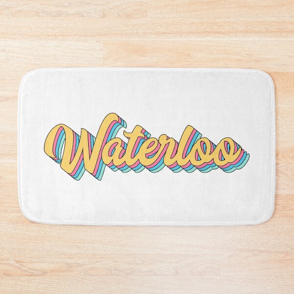 Item preview, Waterloo Retro Yellow Script designed and sold by modeoftravel.
