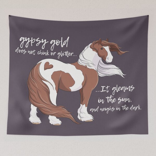 Item preview, Gypsy gold - gypsy horse cob vanner - old proverb saying  designed and sold by Whimsicolourart.