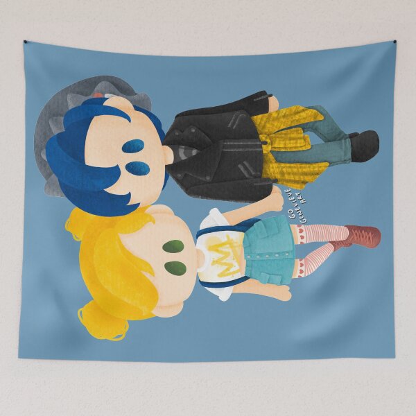 Item preview, Blonde Girl and Raven Boy in School designed and sold by gogenevieve.