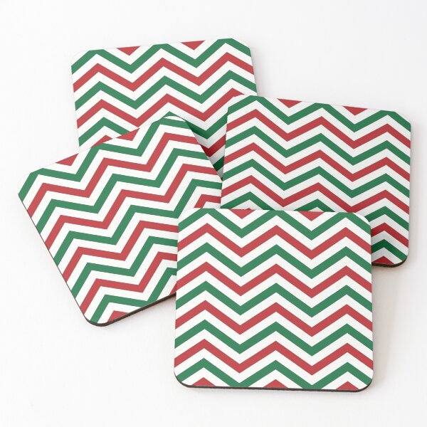 Item preview, Christmas Red And Green Chevron Pattern designed and sold by 3bythelake.