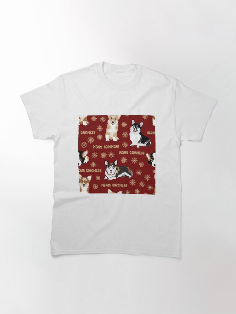 Alternate view of Merry Corgmess - red Classic T-Shirt