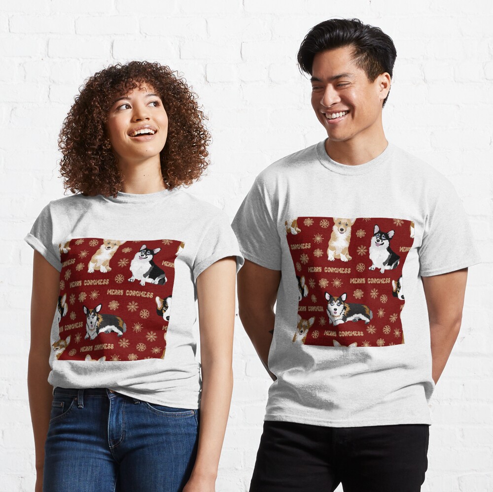 Merry Corgmess - red Classic T-Shirt